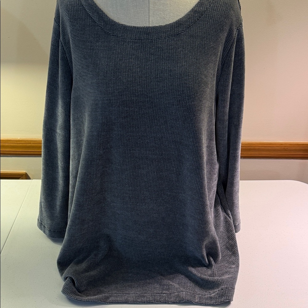 J. Jill Bluish-Gray Crew Neck Sweater